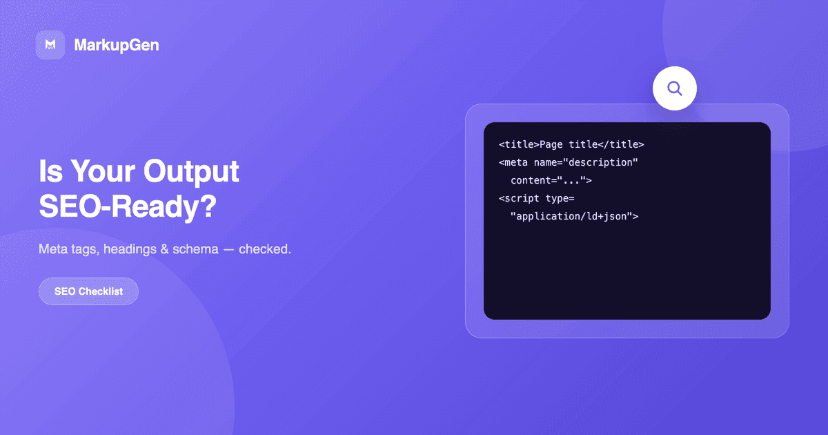 Is Figma-to-HTML Output SEO-Ready? What to Check