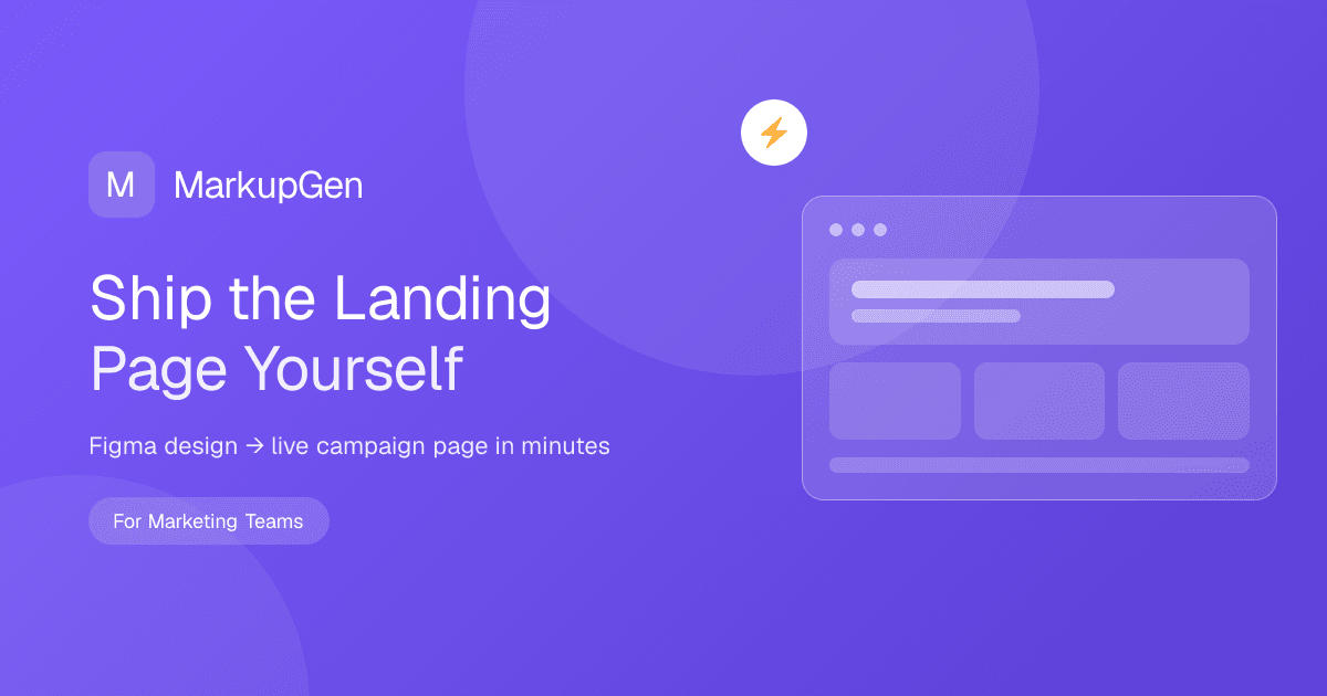 MarkupGen for Marketing Teams