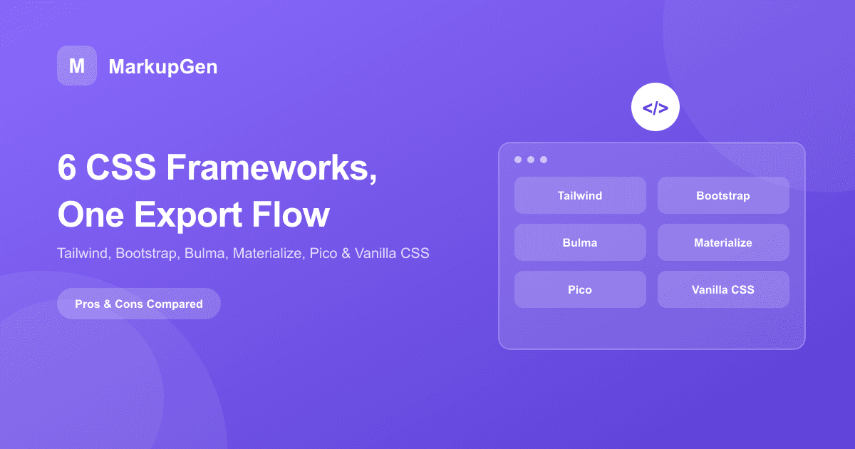 6 CSS Frameworks for Figma-to-Code: Pros, Cons & When to Use Each