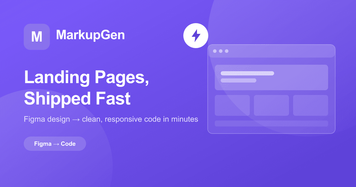 How to Ship Landing Pages Fast with MarkupGen