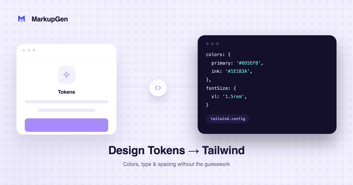 Figma Design Tokens to Tailwind: Colors, Type & Spacing