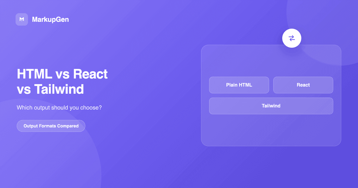 Figma to HTML vs React vs Tailwind: Which Should You Choose?