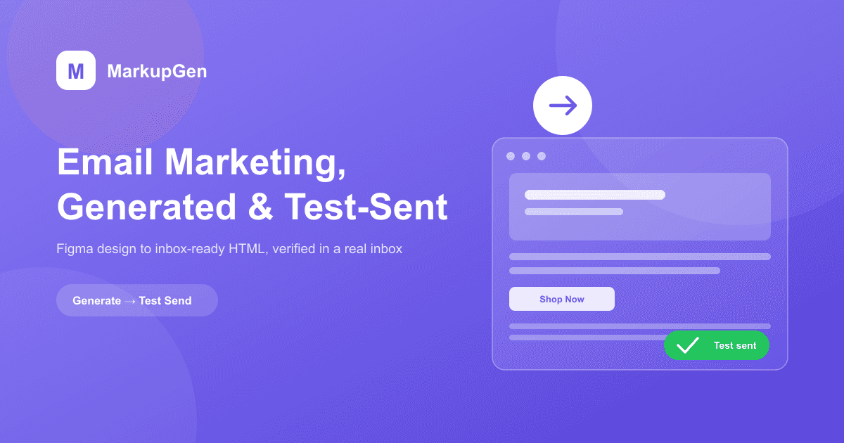 Email Marketing HTML Generator: Test-Send Like Canva