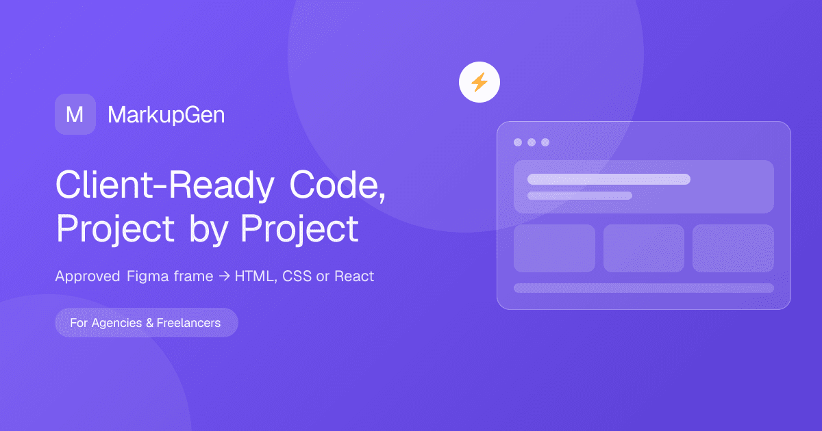 MarkupGen for Agencies & Freelancers