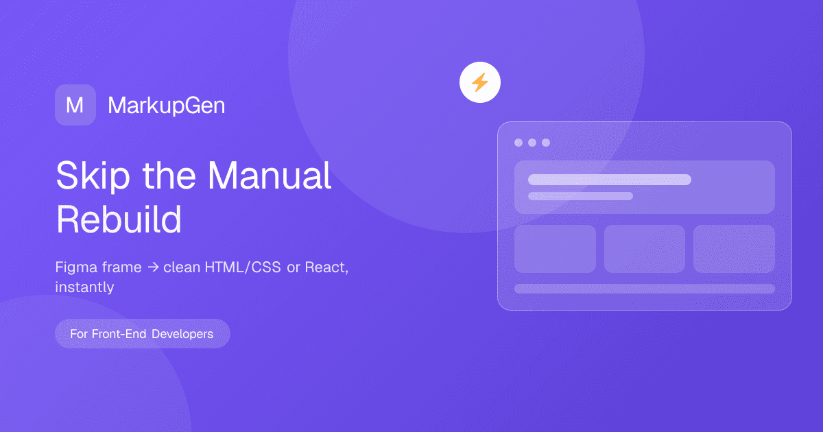 MarkupGen for Front-End Developers